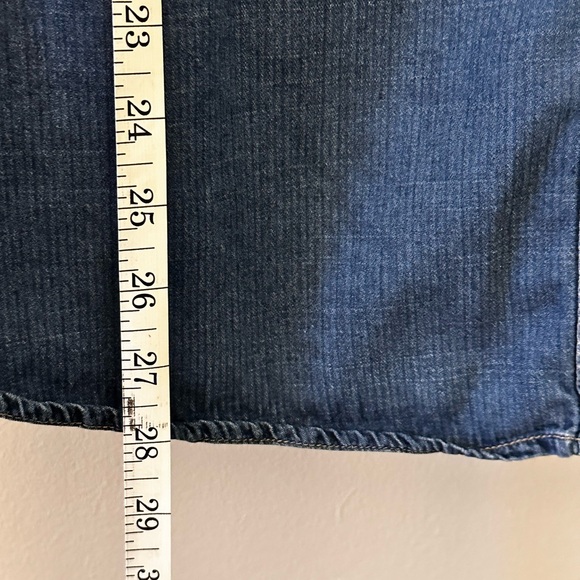 Liz Claiborne | Dark Blue Denim Button-Down Shirt - Picture 6 of 8